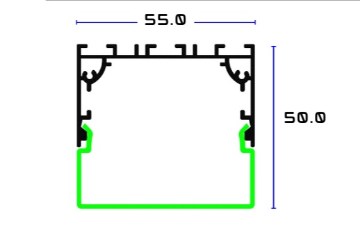 چراغ خطی روکار دی بی لوکس sm-B5550